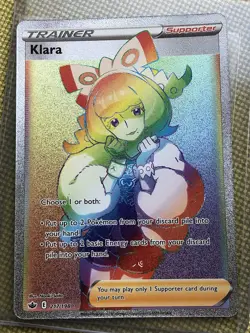 Klara - 217/198 - Chilling Reign - Rainbow Secret Rare - NM - Pokemon TCG - Image 1