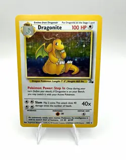 The Pokemon Company Dragonite 4/62 Fossil Holo Rare Unlimited EN 100 HP - Image 1