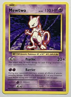 Mewtwo 51/108 (LP) Rare XY Series: Evolutions 2016 Pokemon Card TCG - Image 1