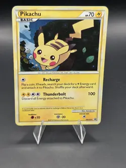 2010 Pokemon TCG HGSS Black Star Promos Pikachu #HGSS03 MP - Image 2