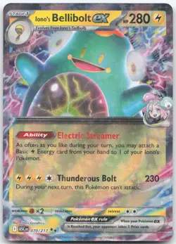 Iono's Bellibolt ex 070/217 Double Rare Ascended Heroes Pokemon Near Mint - Image 1