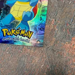 Squirtle #07 E7 Rainbow Holo 1st Print Topps Pokemon The First Movie - Blue Logo - Image 3