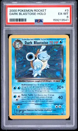 2000 POKEMON ROCKET #3 DARK BLASTOISE-HOLO PSA 6 - Image 1