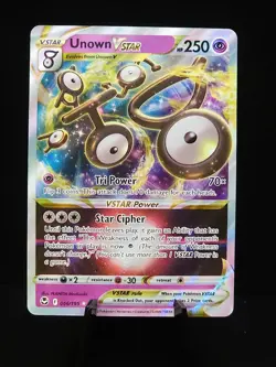 Unown VSTAR 066/195 SWSH12: Silver Tempest NM Pokemon TCG Card - Image 1