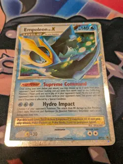 TWO Pokemon TCG Empoleon LV.X DP11 Pokemon Black Star Promo Holo 2007 - Image 3