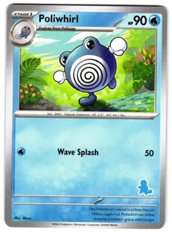 POLIWHIRL - NM - MY FIRST BATTLE DECK STAMP PIKACHU ENGLISH POKEMON CARD - Image 1