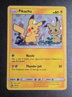Pikachu - SM162 NM Sun & Moon Promo Holo Promo Pokemon - Image 1