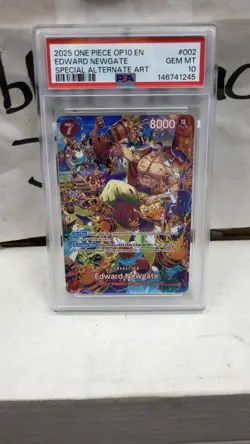 2025 EDWARD NEWGATE OP-10 ROYAL BLOOD ONE PIECE SPECIAL ALTERNATE ART PSA 10 002 - Image 2