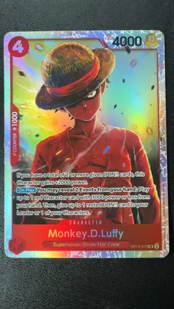 Monkey.D.Luffy OP12-015 Super Rare Legacy of the Master One Piece Foil Near Mint - Image 1