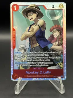 Monkey.D.Luffy OP14-013 SR ONE PIECE Tcg Card Game NM Red - Image 1