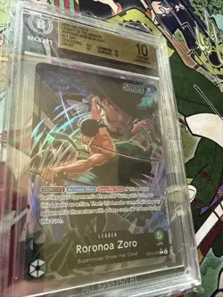 One Piece Roronoa Zoro Alt art OP12-020 Legacy of the Master Leader PSA 10 - Image 2
