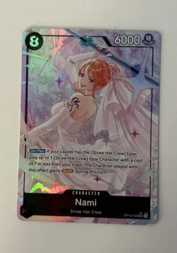 One Piece Card Game Nami OP15-086 Adventures on Kami's Island Alt Art Foil NM - Image 1