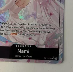 One Piece Card Game Nami OP15-086 Adventures on Kami's Island Alt Art Foil NM - Image 4