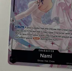 One Piece Card Game Nami OP15-086 Adventures on Kami's Island Alt Art Foil NM - Image 5