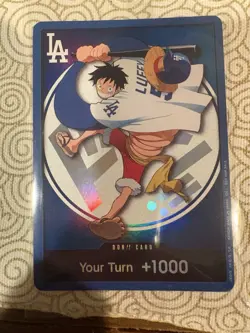 Bandai LA Dodgers One Piece Monkey D. Luffy Don!! (card only) - Image 2