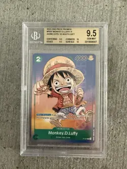 One Piece Monkey D Luffy Anime Convention Expo 2023 Promo P-037 English BGS 9.5 - Image 1