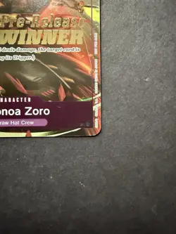 Roronoa Zoro One Piece PR P-045 Promo Card Pre-release Tournament Winner! NM - Image 5