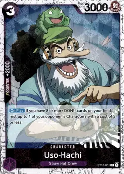 Uso-Hachi (Pirate Foil) ST18-001 One Piece Premium Booster -The Best- Vol. 2 NM - Image 1