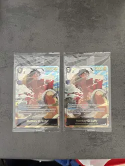 1x ONE PIECE -SEALED P-075 MONKEY D. LUFFY JAPAN EXPO 2025 PROMO GOLD FOIL FR - Image 1