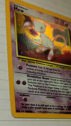 Mew Black Star Promo 9 Holo swirl - Image 3