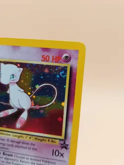 Mew Holo Rare Pokemon Black Star Promo #9 WOTC 1999-2000 SWIRL - Image 2