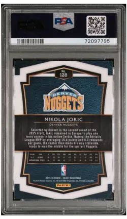 NIKOLA JOKIC 2015-16 SELECT #128 ROOKIE BASKETBALL NUGGETS RC PSA 9 GRADED - Image 2