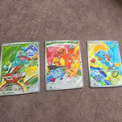 First Partner Charmander, Squirtle, Bulbasaur Mega Evolution Promos NM PFRESH - Image 1