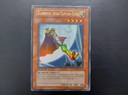 Yugioh - Elemental Hero Captain Gold FOTB-EN014 Ultra Rare 1st Edition - Image 1