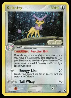 Delcatty 4/92 Reverse Holo Stamped Rare Legend Maker Pokemon Card - Image 1