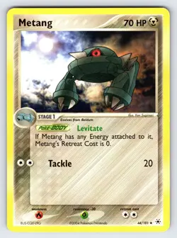 Metang 44/101 2004 EX Hidden Legends Pokemon Card TCG Non Holo Uncommon - VLP - Image 1