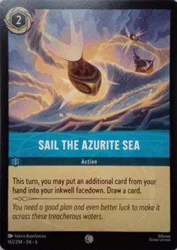 163/204 SAIL THE AZURITE SEA COMMON DISNEY LORCANA CARD - Image 1