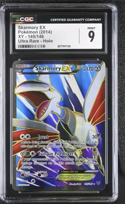 CGC 9 MINT Skarmory EX 2014 XY 145/146 Ultra Rare Holo Pokemon Card - Image 1