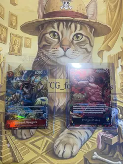 One Piece Card Game 2-Card Foil Lot Ace/Newgate ST13-002 ST15-002 ! Must go! - Image 2