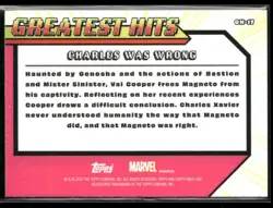 GREATEST HITS #GH-17 2025 Topps Finest Marvel X-Men '97 Collectible Card - Image 2