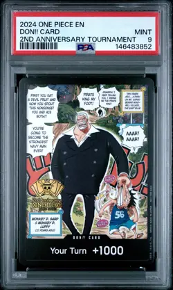 2024 One Piece Promos Don!! Card 2nd Anniversary Tournament PSA 9 - Image 1