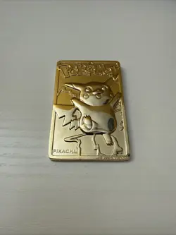 Pikachu Pokemon Card 23k Gold Plated Limited Edition Burger King 1999 Nintendo - Image 2