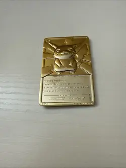 Pikachu Pokemon Card 23k Gold Plated Limited Edition Burger King 1999 Nintendo - Image 5