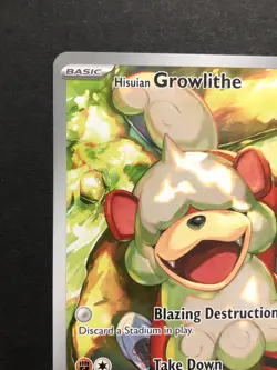 Pokemon TCG Hisuian Growlithe Twilight Masquerade Full Art Holo Card 181/167 - Image 2