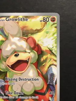 Pokemon TCG Hisuian Growlithe Twilight Masquerade Full Art Holo Card 181/167 - Image 3