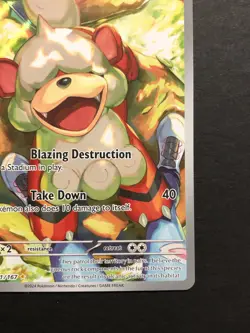 Pokemon TCG Hisuian Growlithe Twilight Masquerade Full Art Holo Card 181/167 - Image 4