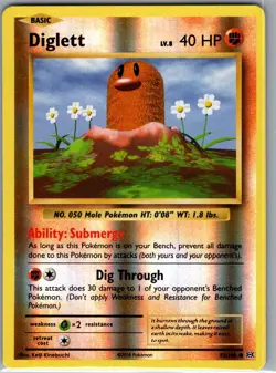 Diglett 55/108 Reverse Holo XY - Evolutions - Pokemon Card - NM - Image 1