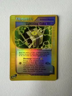 Reverse Holo Lightning Cube 01 Aquapolis 127/147 Uncommon Pokemon Card - Image 1