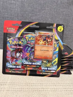 Pokemon TCG Chaos Rising 3-Pack Blister - Image 1