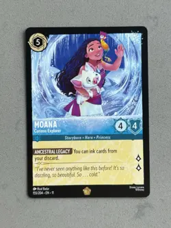 Disney Lorcana Winterspell Moana Curious Explorer Regular 155/204 - Image 1