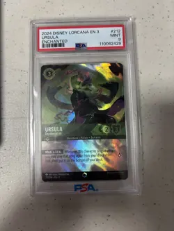 Disney Lorcana - Ursula, Deceiver of All #212 Enchanted PSA 9 - Image 1