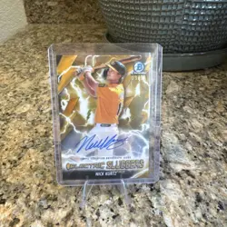 2026 Bowman Nick Kurtz Electric Sluggers Gold Refractor Auto /50 🔥 - Image 1