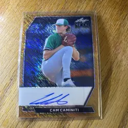 2026 Leaf Metal Baseball Cam Caminiti Auto Gold Shimmer 1/1 Braves - Image 1