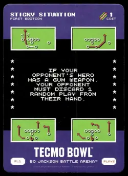 2026 Bo Jackson Battle Arena TECMO BOWL BOBA PL-1 PL1 SSP Sticky Situation - Image 1