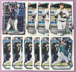 (10) 2024-2026 Bowman Colt Emerson Seattle Mariners Rookie Card RC Lot - Image 1