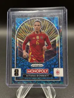 2026 Prizm Monopoly FIFA World Cup Four Corners Blue Wave Aitana Bonmati #99 - Image 1